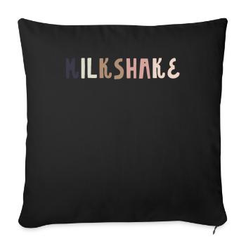 Milkshake Milk Drink Milk Gift - Sofa pillowcase 17,3'' x 17,3'' (45 x 45 cm) - black - Front