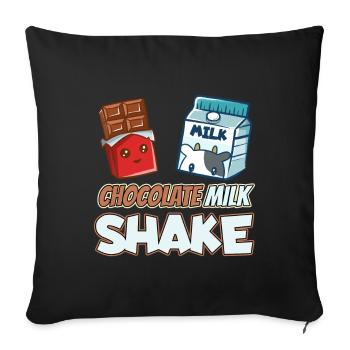 Milkshake Milk Drink Milk Gift - Sofa pillowcase 17,3'' x 17,3'' (45 x 45 cm) - black - Front