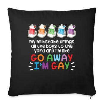 Milkshake Milk Drink Milk Gift - Sofa pillowcase 17,3'' x 17,3'' (45 x 45 cm) - black - Front