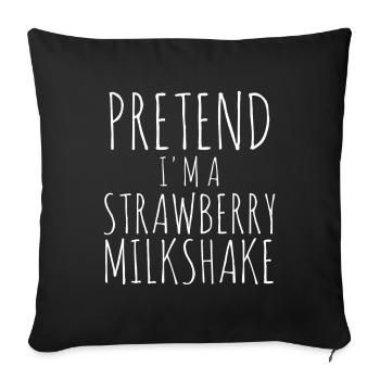 Milkshake Milk Drink Milk Gift - Sofa pillowcase 17,3'' x 17,3'' (45 x 45 cm) - black - Front
