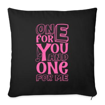 One for you and one for me - Kirschen - Sofakissenbezug 45 x 45 cm - Schwarz - Vorne
