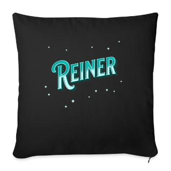 Pure name personalized - Sofa pillowcase 17,3'' x 17,3'' (45 x 45 cm) - black - Front