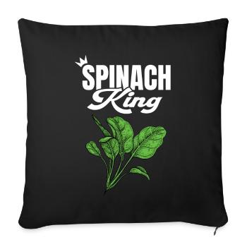 Spinat - Sofakissenbezug 45 x 45 cm - Schwarz - Vorne