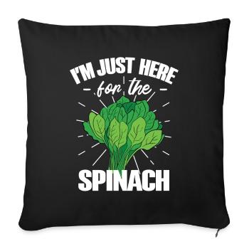 Spinat - Sofakissenbezug 45 x 45 cm - Schwarz - Vorne