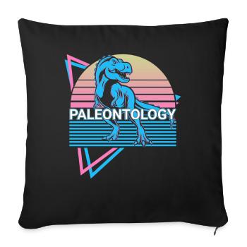 Paleontology Retro-Paleontologist - Sofa pillowcase 17,3'' x 17,3'' (45 x 45 cm) - black - Front