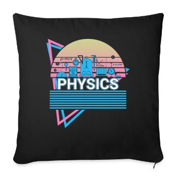 Physics Retro Science - Sofa pillowcase 17,3'' x 17,3'' (45 x 45 cm) - black - Front