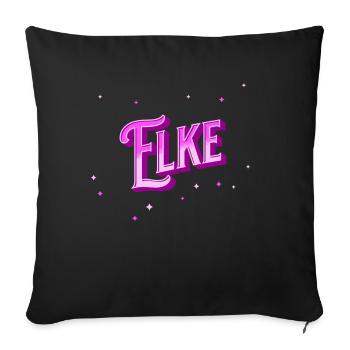 Elke Namen personalized - Sofa pillowcase 17,3'' x 17,3'' (45 x 45 cm) - black - Front
