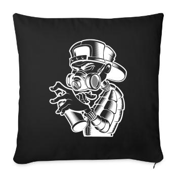 Sprayer Artist Street Art Spray Can - Sofa pillowcase 17,3'' x 17,3'' (45 x 45 cm) - black - Front
