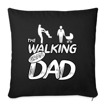 The walking Gran Dad Grandpa Gift - Sofa pillowcase 17,3'' x 17,3'' (45 x 45 cm) - black - Front