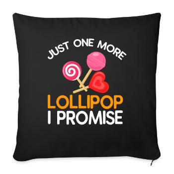 Lollipop Candy Sweet Gift - Sofa pillowcase 17,3'' x 17,3'' (45 x 45 cm) - black - Front