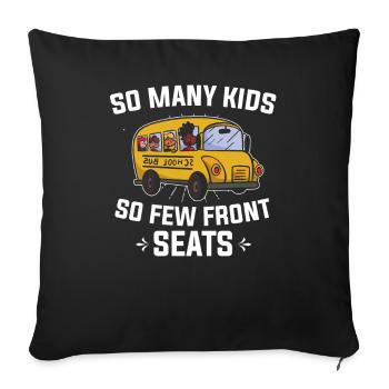 Bus driver bus driving school bus bus driver's license - Sofa pillowcase 17,3'' x 17,3'' (45 x 45 cm) - black - Front