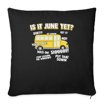 Chauffeurs de bus Vacances Chauffeurs d’autobus scolaires Chauffeurs de bus - Housse de coussin décorative 45 x 45 cm - noir - Devant