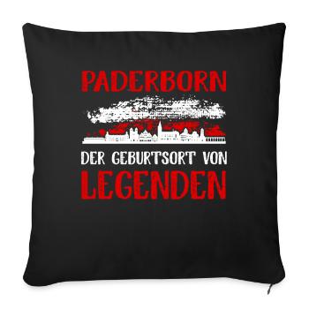 Paderborn Der Geburtsort Von Legenden - Sofakissenbezug 45 x 45 cm - Schwarz - Vorne