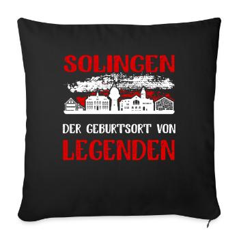 Solingen Der Geburtsort Von Legenden - Sofakissenbezug 45 x 45 cm - Schwarz - Vorne
