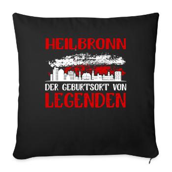 Heilbronn Der Geburtsort Von Legenden - Sofakissenbezug 45 x 45 cm - Schwarz - Vorne