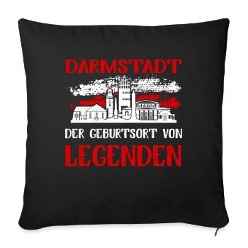 Darmstadt Der Geburtsort Von Legenden - Sofakissenbezug 45 x 45 cm - Schwarz - Vorne