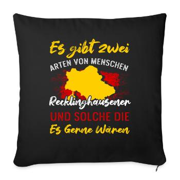 Recklinghausen Stadt Skyline - Sofakissenbezug 45 x 45 cm - Schwarz - Vorne