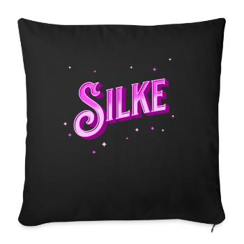 Silke Namen personalisiert - Sofakissenbezug 45 x 45 cm - Schwarz - Vorne