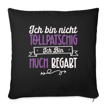 Je ne suis pas maladroit je suis doué - Housse de coussin décorative 45 x 45 cm - noir - Devant