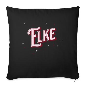 Elke Namen personalized - Sofa pillowcase 17,3'' x 17,3'' (45 x 45 cm) - black - Front