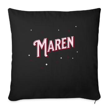Maren Namen personalisiert - Sofakissenbezug 45 x 45 cm - Schwarz - Vorne