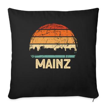 Mainz Skyline - Sofa pillowcase 17,3'' x 17,3'' (45 x 45 cm) - black - Front