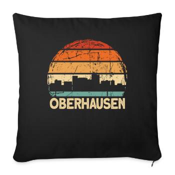Oberhausen Skyline - Sofakissenbezug 45 x 45 cm - Schwarz - Vorne
