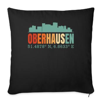 Oberhausen Skyline - Sofakissenbezug 45 x 45 cm - Schwarz - Vorne
