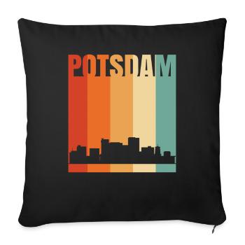 Potsdam Skyline - Sofakissenbezug 45 x 45 cm - Schwarz - Vorne