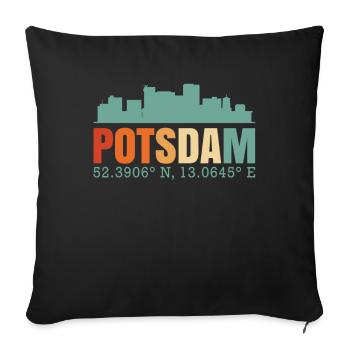 Potsdam Skyline - Housse de coussin décorative 45 x 45 cm - noir - Devant