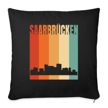 Saarbrücken Skyline - Sofa pillowcase 17,3'' x 17,3'' (45 x 45 cm) - black - Front