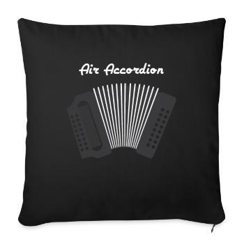Air Accordéon Musicien Musique Enfants - Housse de coussin décorative 45 x 45 cm - noir - Devant