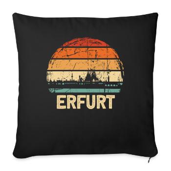 Erfurt - Sofa pillowcase 17,3'' x 17,3'' (45 x 45 cm) - black - Front