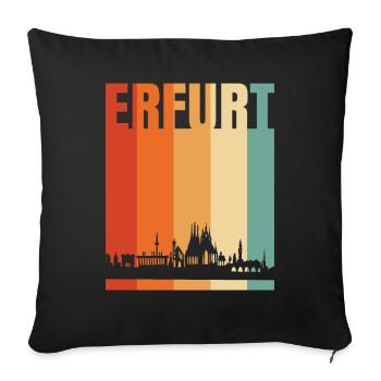 Erfurt - Sofa pillowcase 17,3'' x 17,3'' (45 x 45 cm) - black - Front