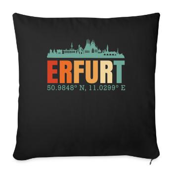 Erfurt - Sofa pillowcase 17,3'' x 17,3'' (45 x 45 cm) - black - Front