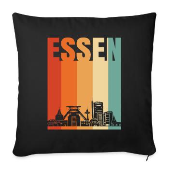 Eat - Sofa pillowcase 17,3'' x 17,3'' (45 x 45 cm) - black - Front