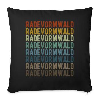 Radevormwald Town Retro Vintage - Housse de coussin décorative 45 x 45 cm - noir - Devant