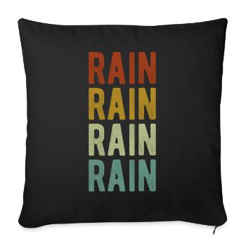 Rain City Retro Vintage - Sofa pillowcase 17,3'' x 17,3'' (45 x 45 cm) - black - Front