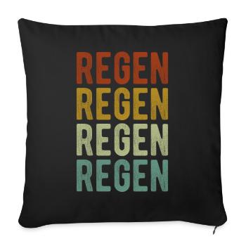 Rain City Rétro Vintage - Housse de coussin décorative 45 x 45 cm - noir - Devant