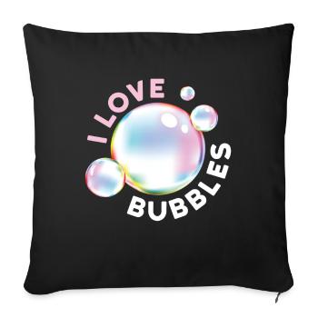 I Love Bubbles Bubbles Kids - Sofa pillowcase 17,3'' x 17,3'' (45 x 45 cm) - black - Front