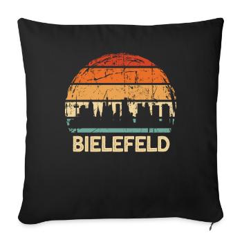 Bielefeld - Housse de coussin décorative 45 x 45 cm - noir - Devant