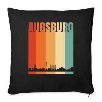 Augsburg - Sofakissenbezug 45 x 45 cm - Schwarz - Vorne