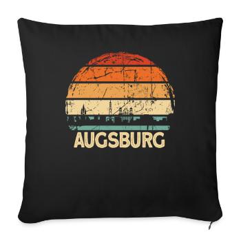 Augsburg - Sofakissenbezug 45 x 45 cm - Schwarz - Vorne