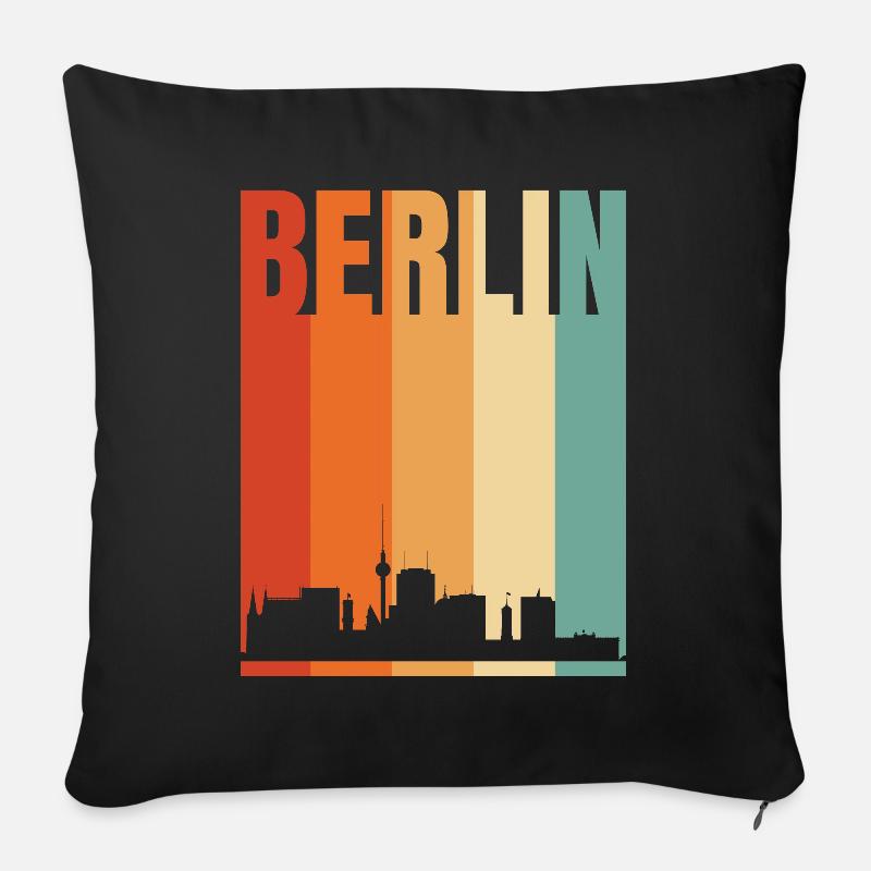 Berlin - Sofakissenbezug 45 x 45 cm - Schwarz