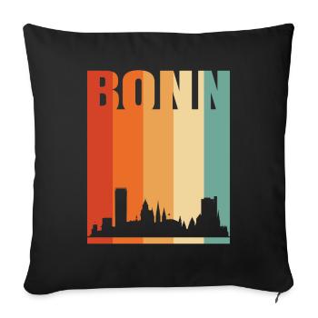 Bonn - Sofa pillowcase 17,3'' x 17,3'' (45 x 45 cm) - black - Front
