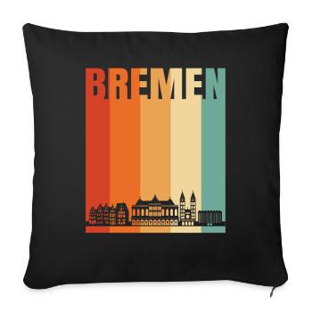 Brême - Housse de coussin décorative 45 x 45 cm - noir - Devant