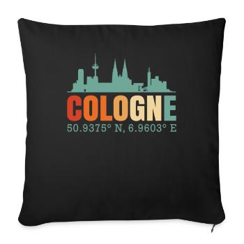 Cologne - Sofa pillowcase 17,3'' x 17,3'' (45 x 45 cm) - black - Front