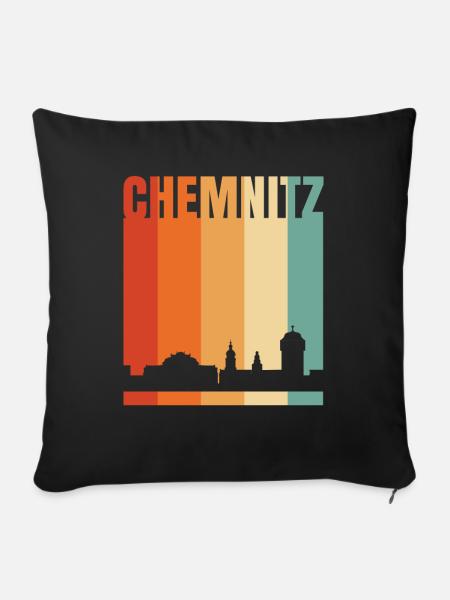 Chemnitz - Sofakissenbezug 45 x 45 cm - Schwarz