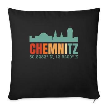 Chemnitz - Sofakissenbezug 45 x 45 cm - Schwarz - Vorne