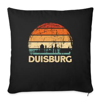Duisburg - Sofa pillowcase 17,3'' x 17,3'' (45 x 45 cm) - black - Front